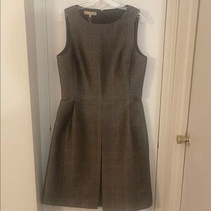 Michael Kors Checkered Sleeveless Midi Dress